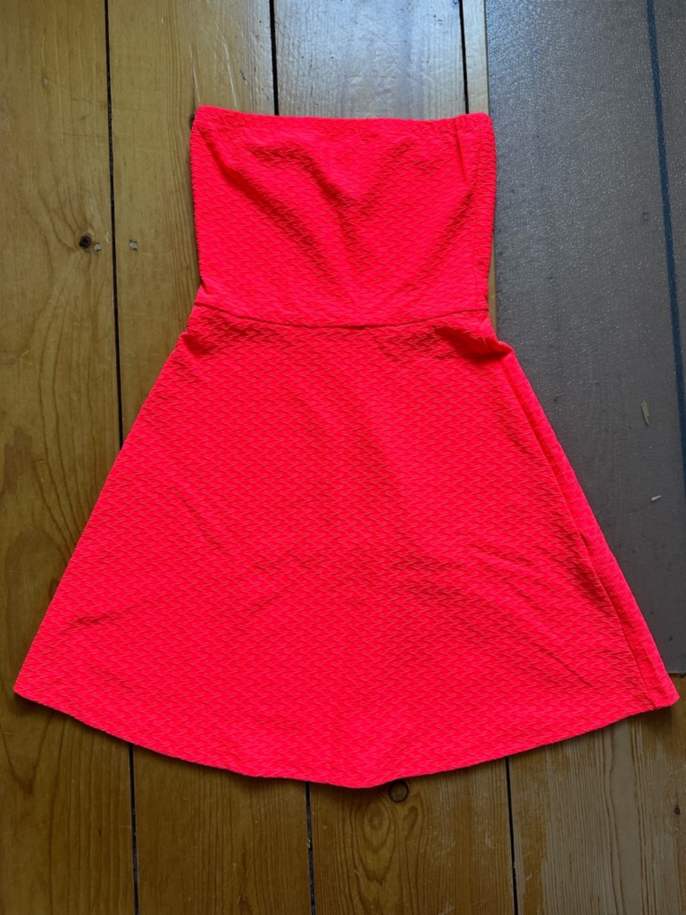 Neon Pink Strapless Dress NWT